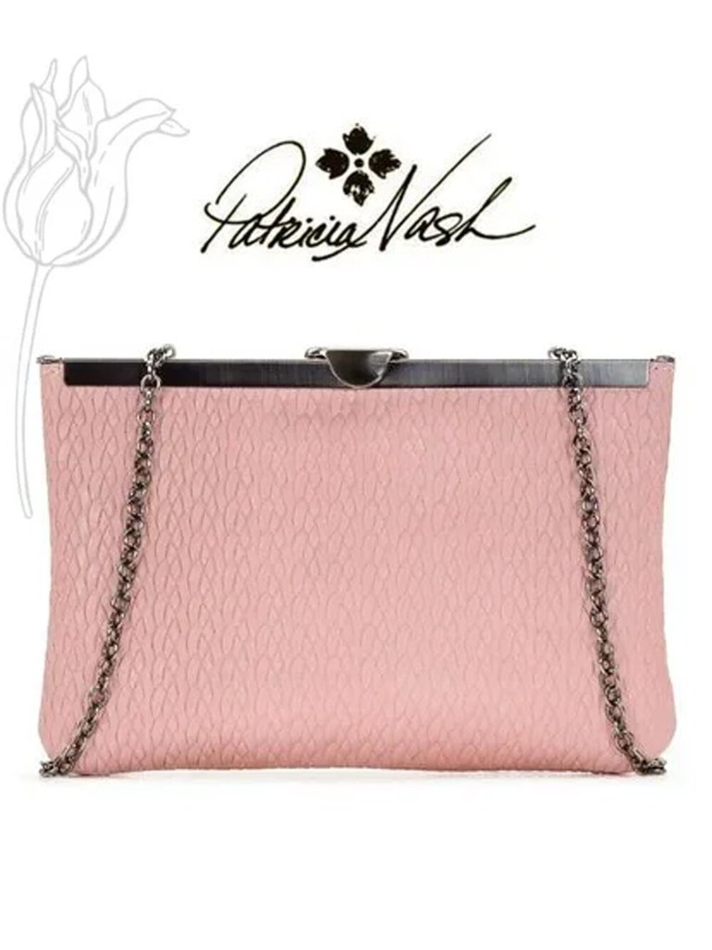 Patricia Nash Twisted Woven Embossed Asher Frame Clutch